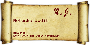 Motoska Judit névjegykártya